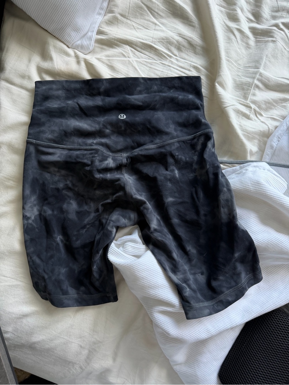 lululemon athletica Black Tie-Dye High-Rise Bike Shorts